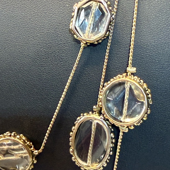 Chico's Gold and Silver Triple Strand Necklace - Picture 4 of 6